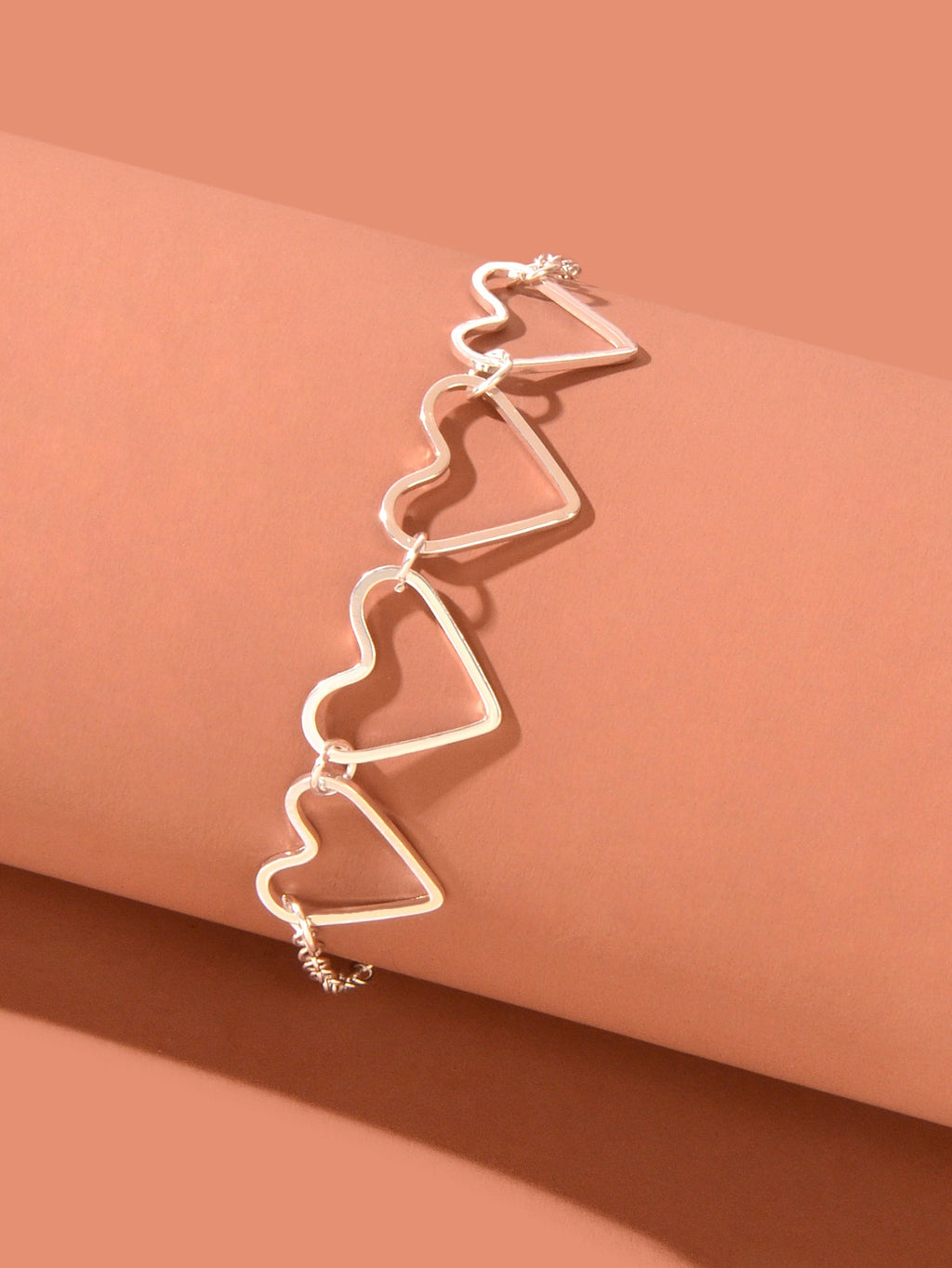 Hollow Heart Charm Adjustable Anklet Beach Accessories Minimalist Foot Jewellery