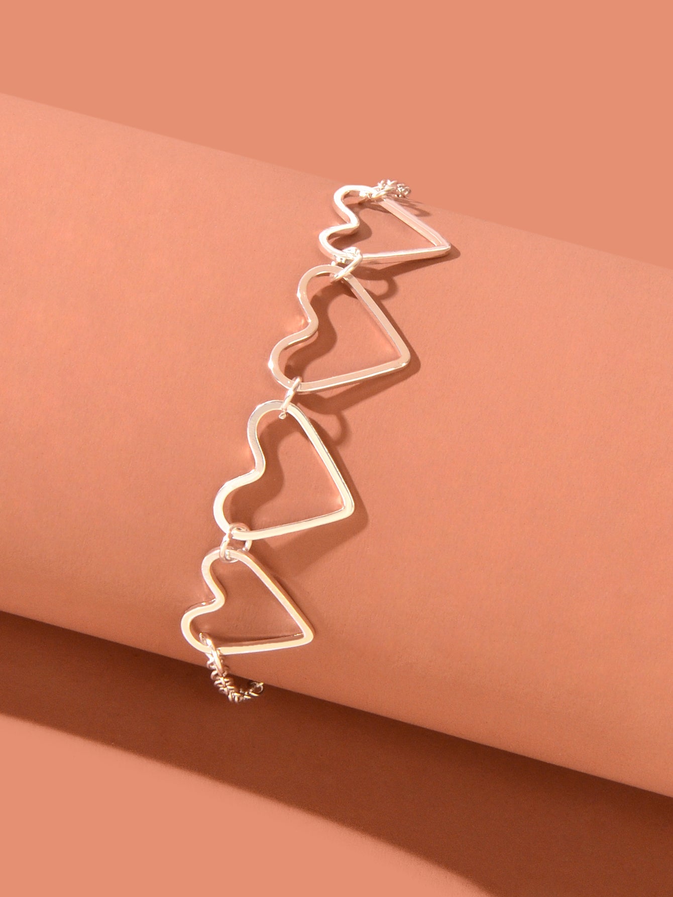 Hollow Heart Charm Adjustable Anklet Beach Accessories Minimalist Foot Jewellery