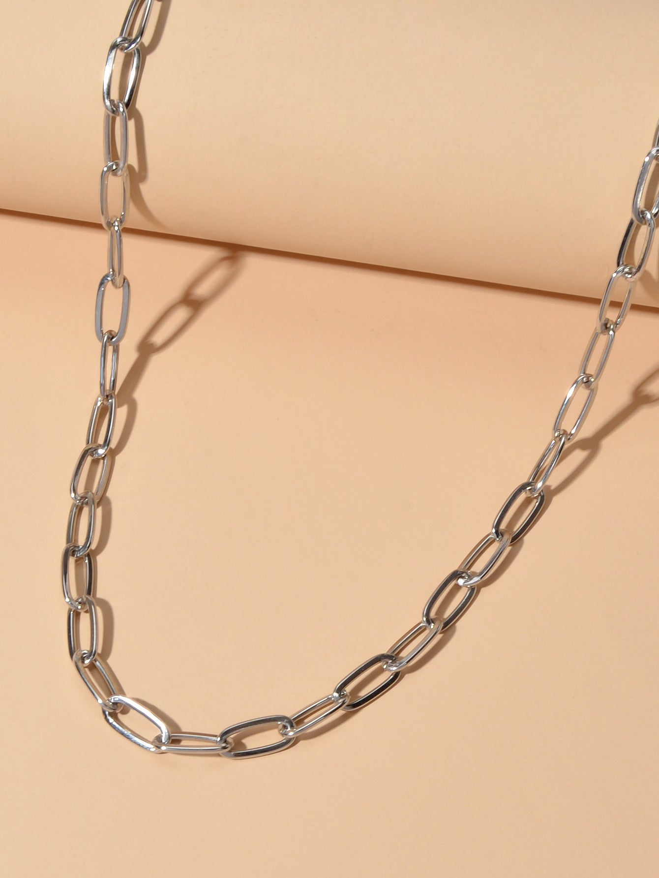 Feelontop Punk Jewellery Statement Heavy Solid Chain Necklace Women Accessories